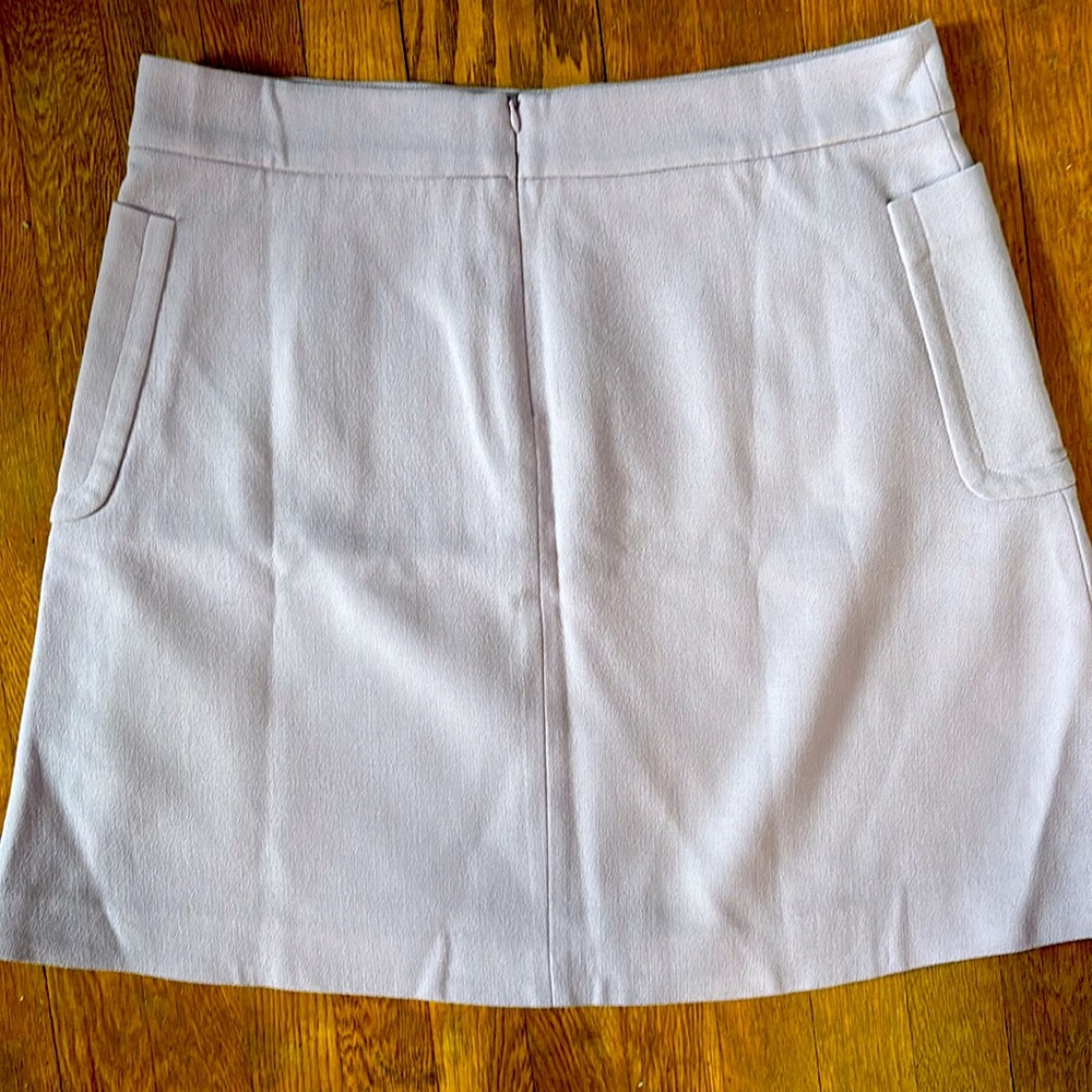 NWT 12L 100% Wool Pale Lavendar A-Line Mini Skirt - Picture 5 of 6